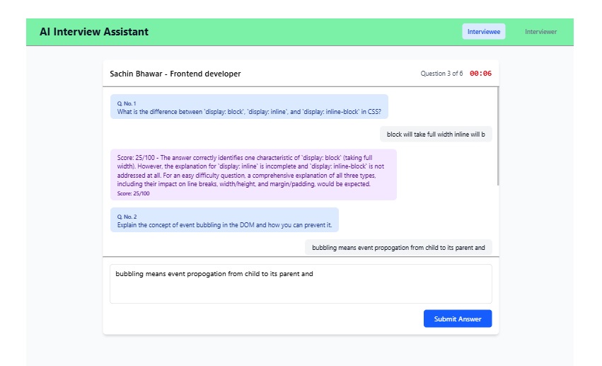 AI-Powered Interview Assistant